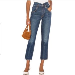 AM0 Tulip High Rise Straight Leg Cropped Jeans